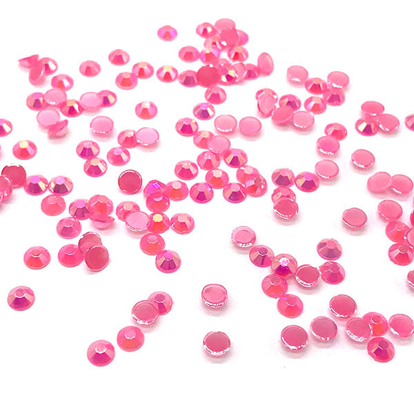 Jelly Resin Flatback Rhinestones, Pink AB
