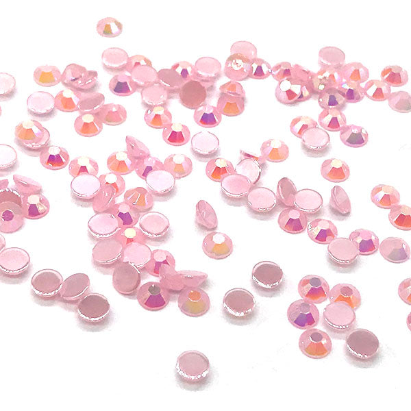 Jelly Resin Flatback Rhinestones, Light Pink AB