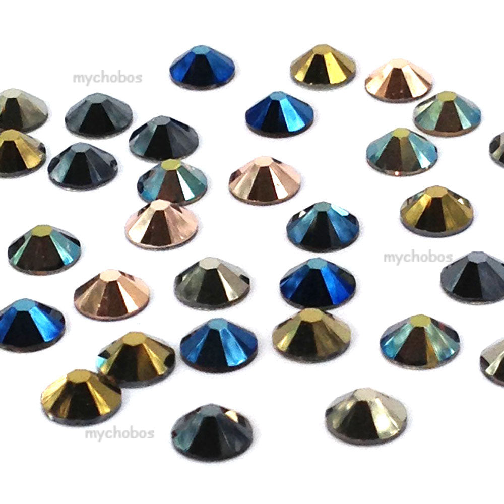 2058 &amp; 2088 Swarovski Flatback No Hotfix, Metallic Mix Colors