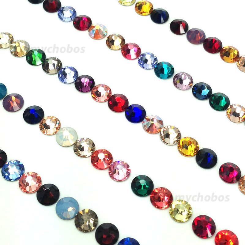 2058 & 2088 Swarovski Flatback No Hotfix, Assorted Mix Colors