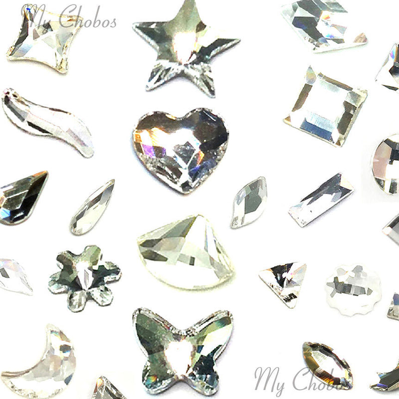 Swarovski Flatback No Hotfix Assorted Mix Shapes, clear Crystal (001)