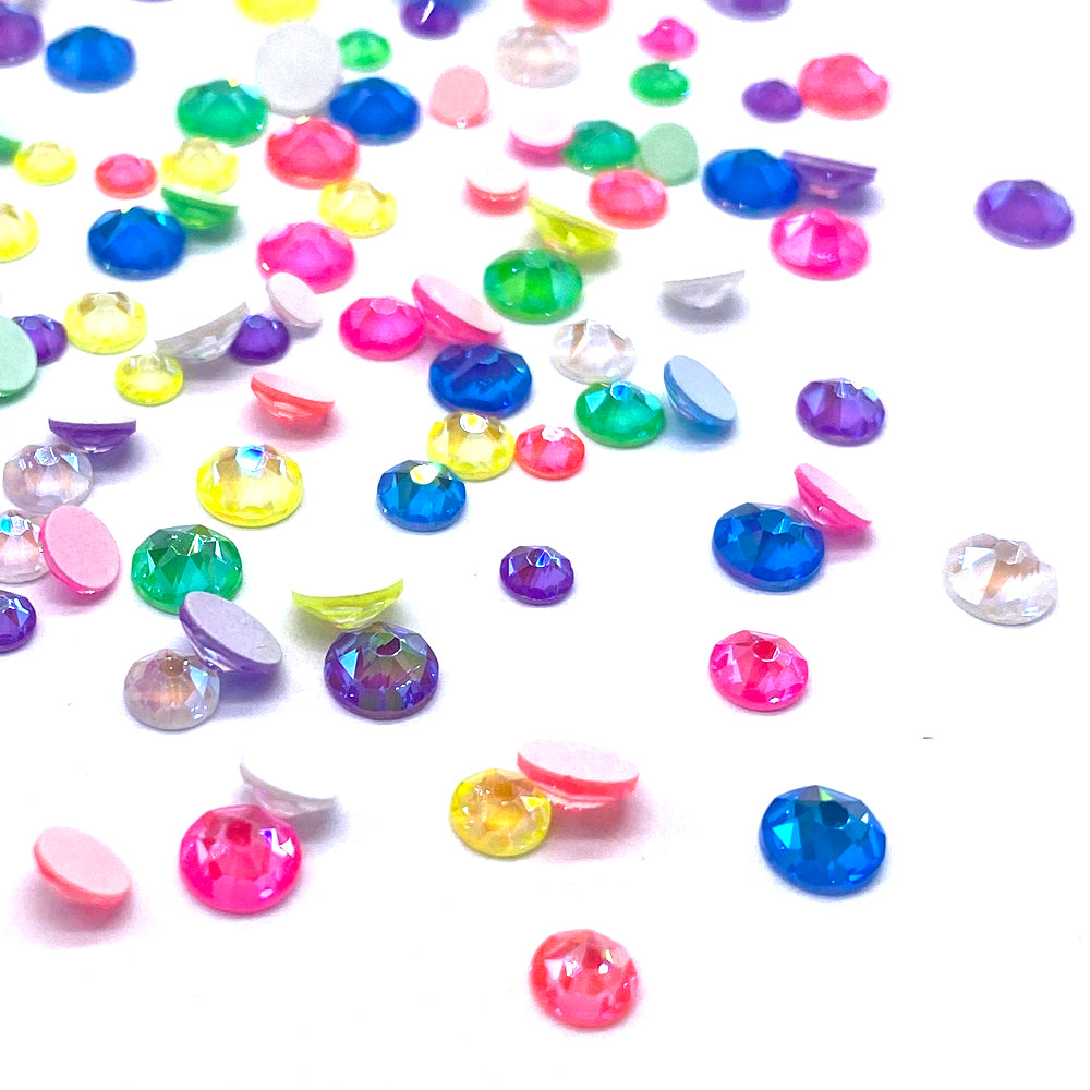 2088 Swarovski Flatback No Hotfix Mix Sizes, Electric Neon DeLite Mix