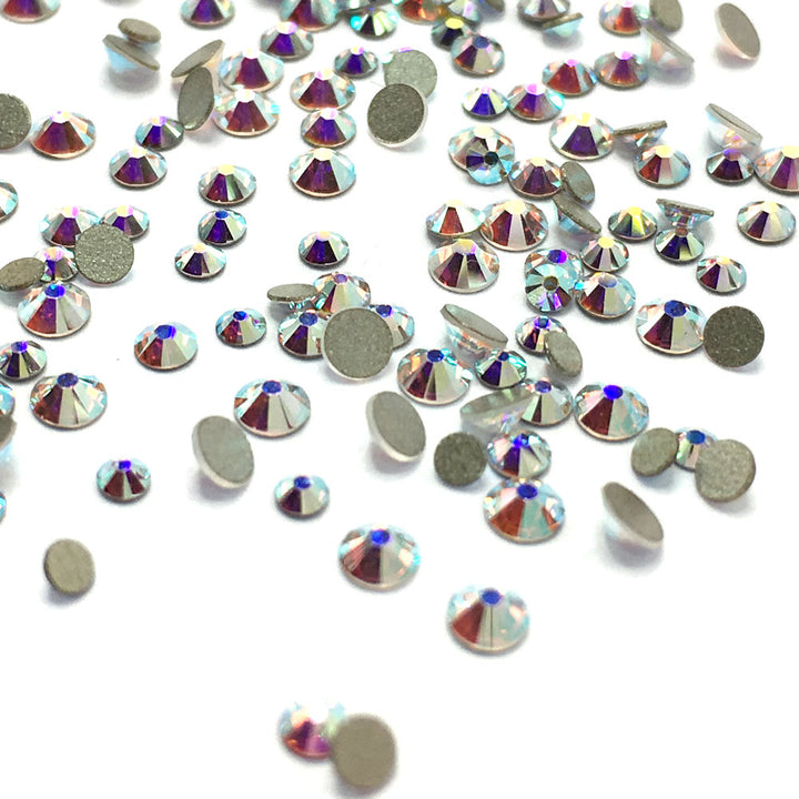 2058 &amp; 2088 Swarovski Flatback No Hotfix Mix Sizes, Crystal AB (001 AB)