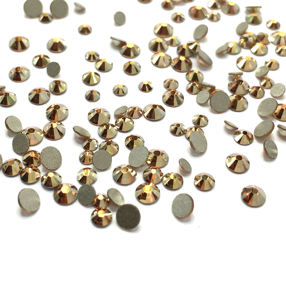 2058 &amp; 2088 Swarovski Flatback No Hotfix Mix Sizes, Crystal Metallic Sunshine (001 METSH)