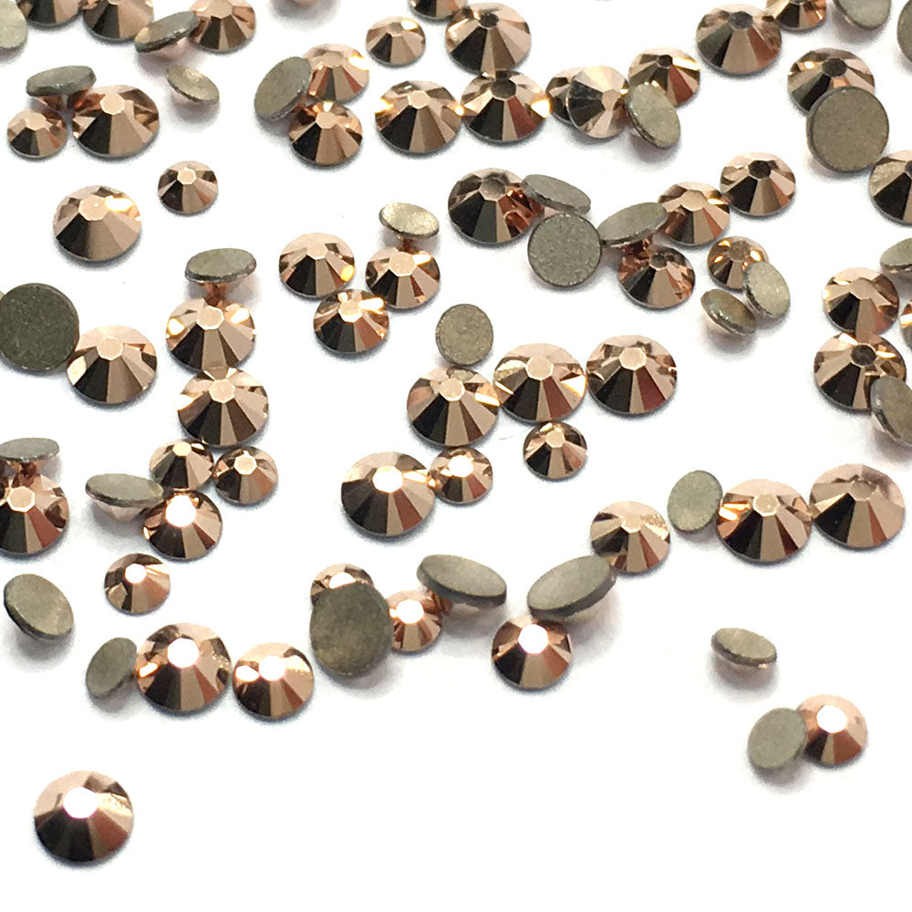 2058 &amp; 2088 Swarovski Flatback No Hotfix Mix Sizes, Crystal Rose Gold (001 ROGL)