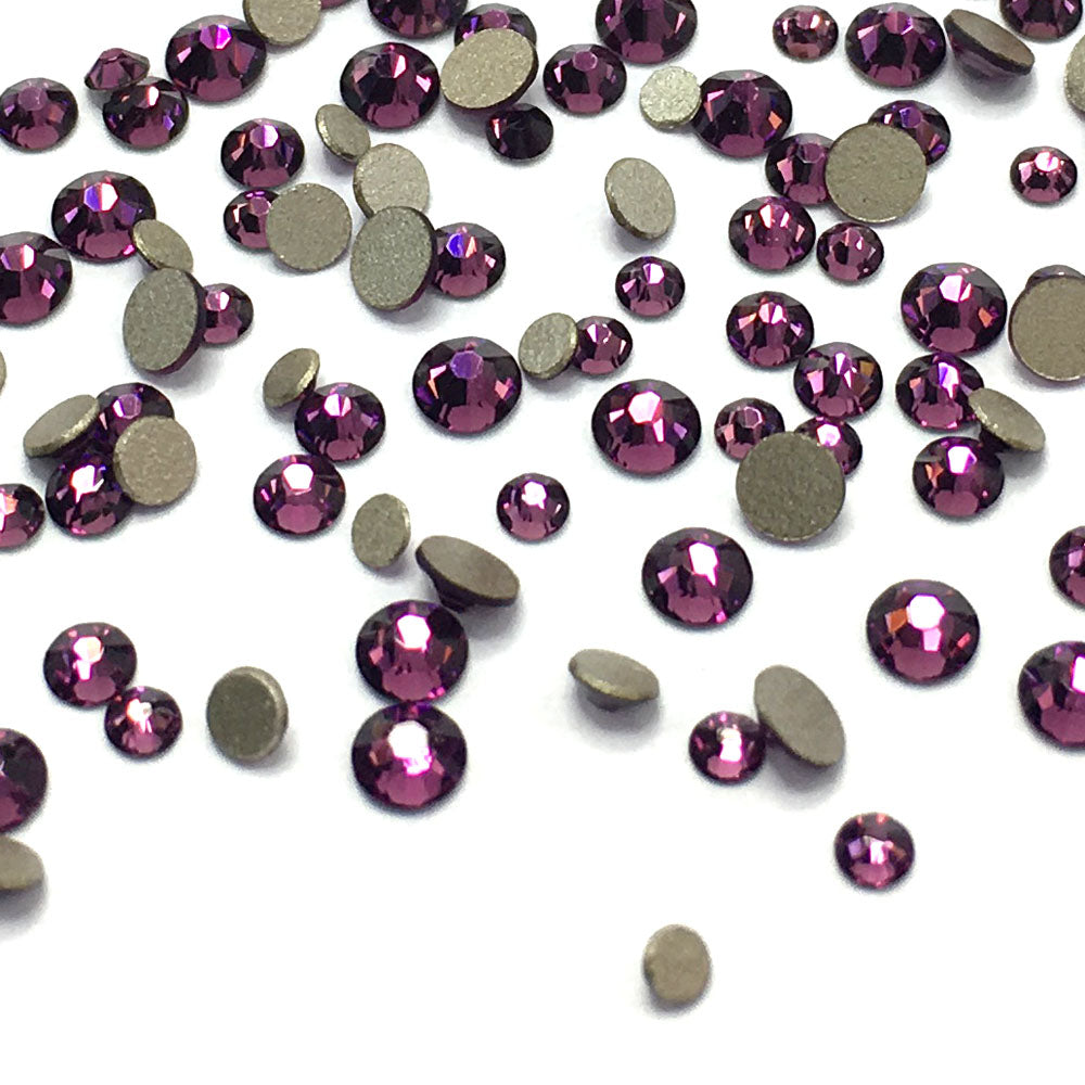 2058 &amp; 2088 Swarovski Flatback No Hotfix Mix Sizes, Amethyst (204)