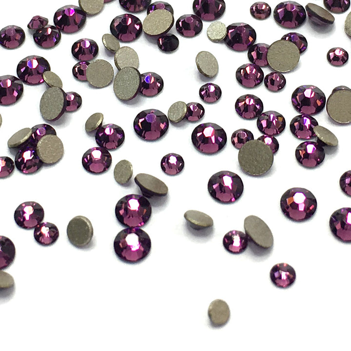 2058 &amp; 2088 Swarovski Flatback No Hotfix Mix Sizes, Amethyst (204)