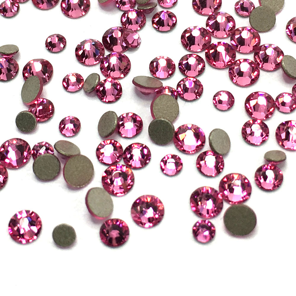 2058 &amp; 2088 Swarovski Flatback No Hotfix Mix Sizes, Rose (209)