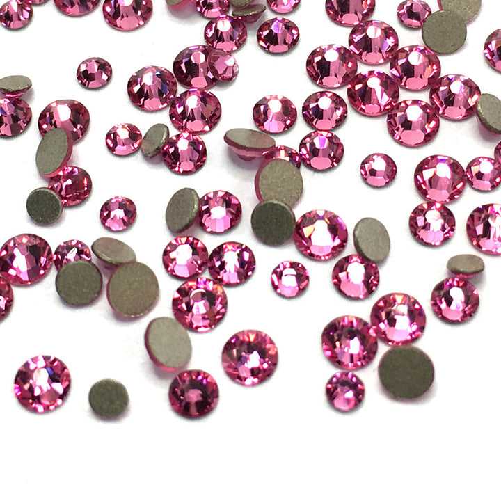 2058 &amp; 2088 Swarovski Flatback No Hotfix Mix Sizes, Rose (209)