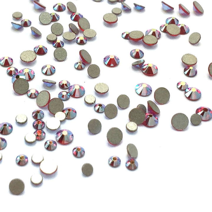 2058 &amp; 2088 Swarovski Flatback No Hotfix Mix Sizes, Light Siam AB (227 AB)