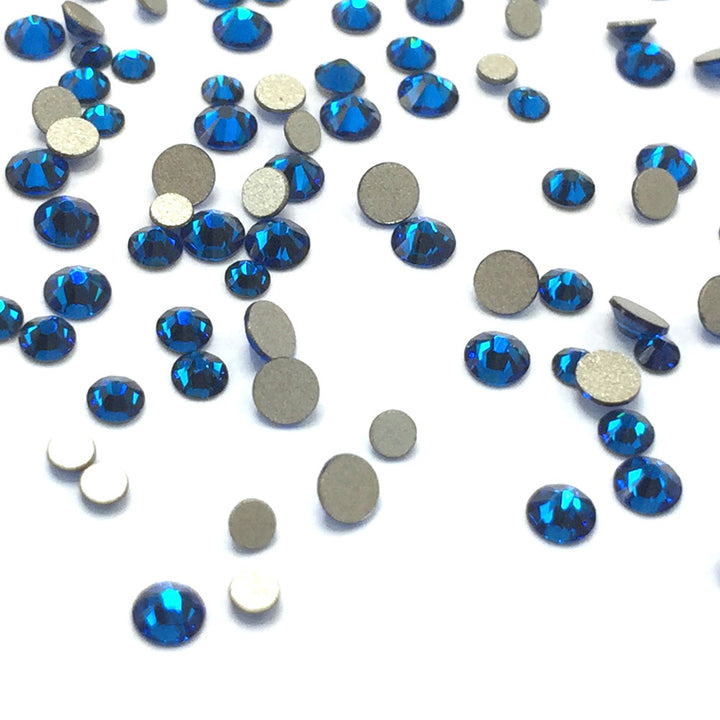 2058 &amp; 2088 Swarovski Flatback No Hotfix Mix Sizes, Capri Blue (243)