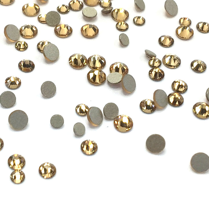 2058 &amp; 2088 Swarovski Flatback No Hotfix Mix Sizes, Light Colorado Topaz (246)