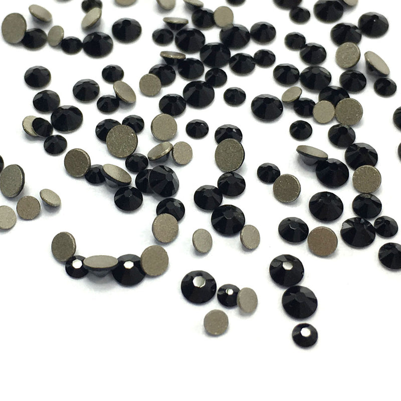 2058 & 2088 Swarovski Flatback No Hotfix Mix Sizes, Jet (280)