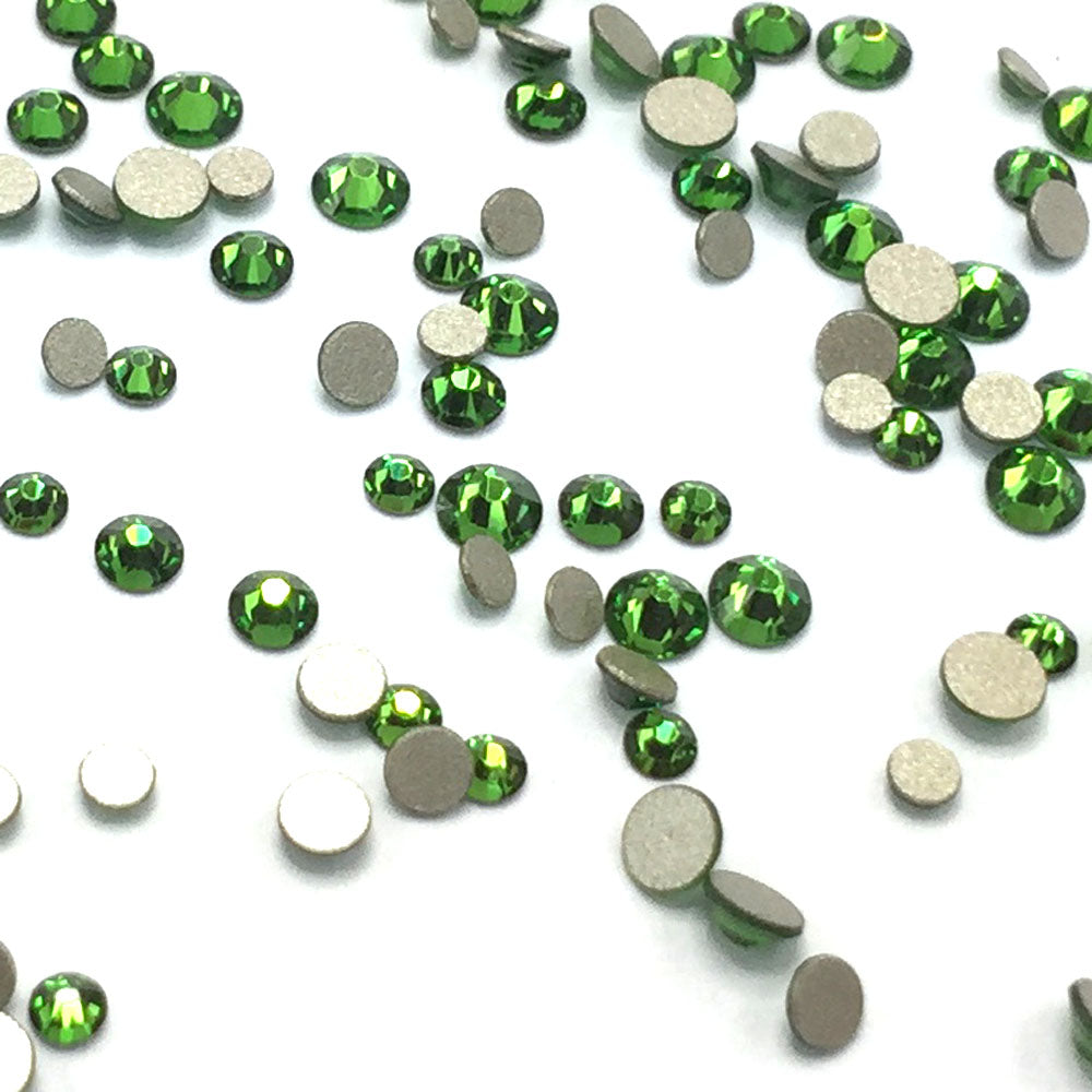2058 &amp; 2088 Swarovski Flatback No Hotfix Mix Sizes, Fern Green (291)