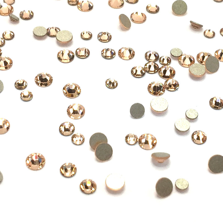2058 &amp; 2088 Swarovski Flatback No Hotfix Mix Sizes, Light Peach (362)