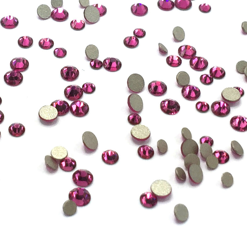 2058 & 2088 Swarovski Flatback No Hotfix Mix Sizes, Fuchsia (502)